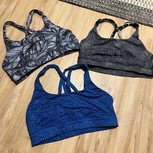 Lululemon Energy Bra Bundle, Size 8